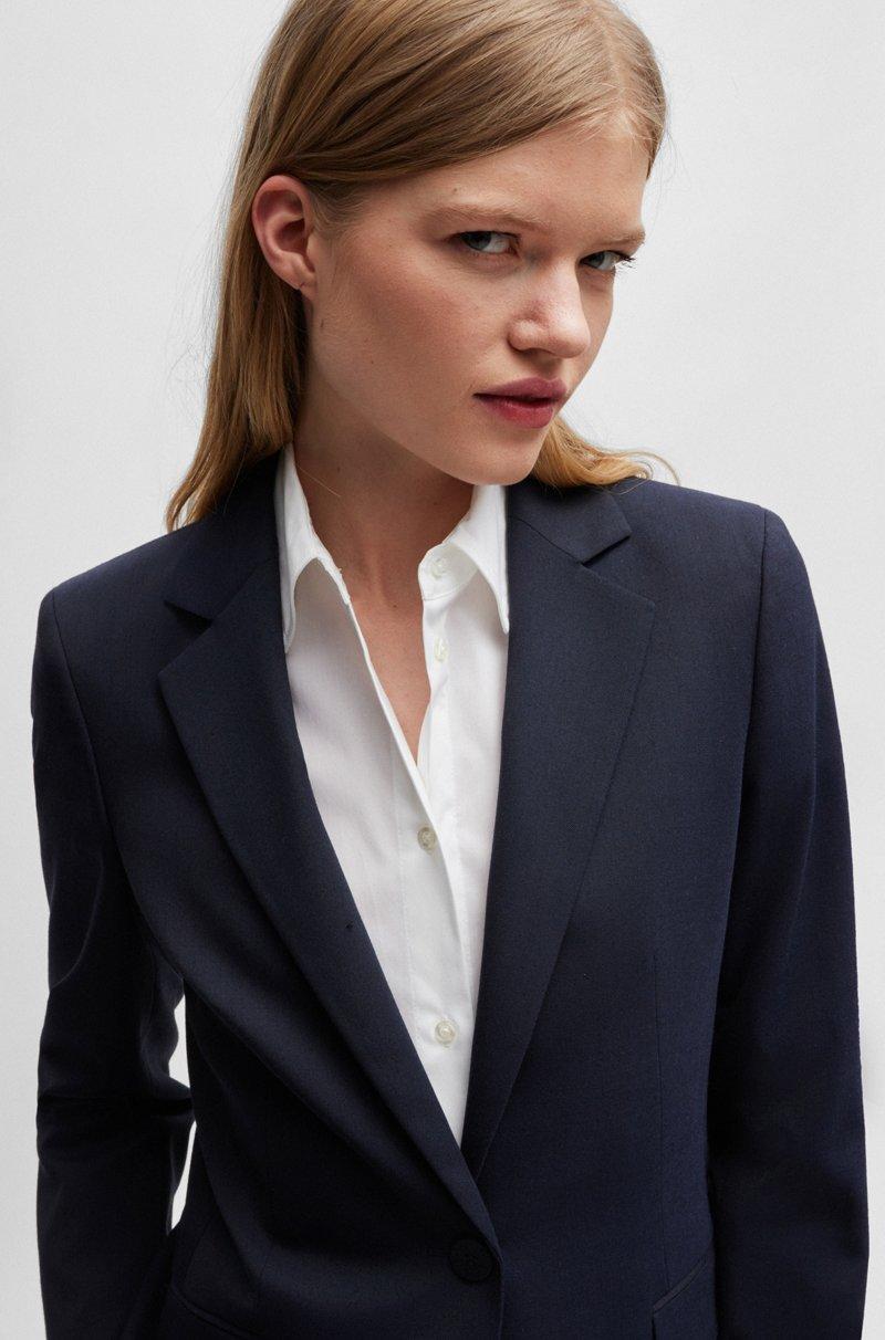 Hugo Boss Chaqueta Regular Fit Con Solapas Descendentes