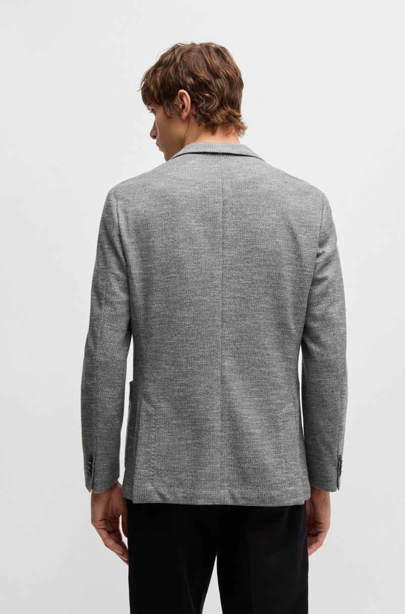 Hugo Boss Chaqueta Regular Fit De Tejido Elástico Con Microestampado