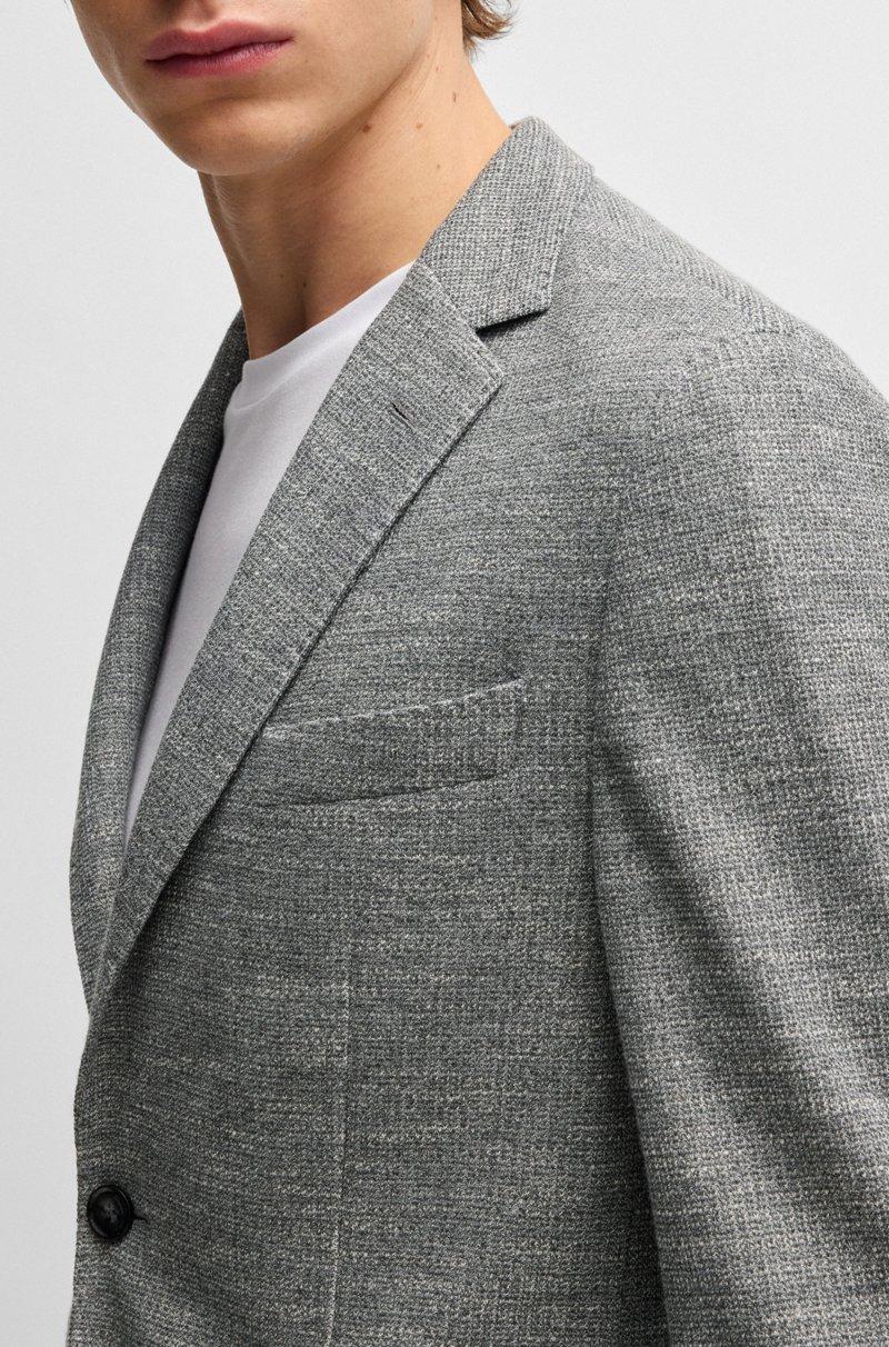 Hugo Boss Chaqueta Regular Fit De Tejido Elástico Con Microestampado