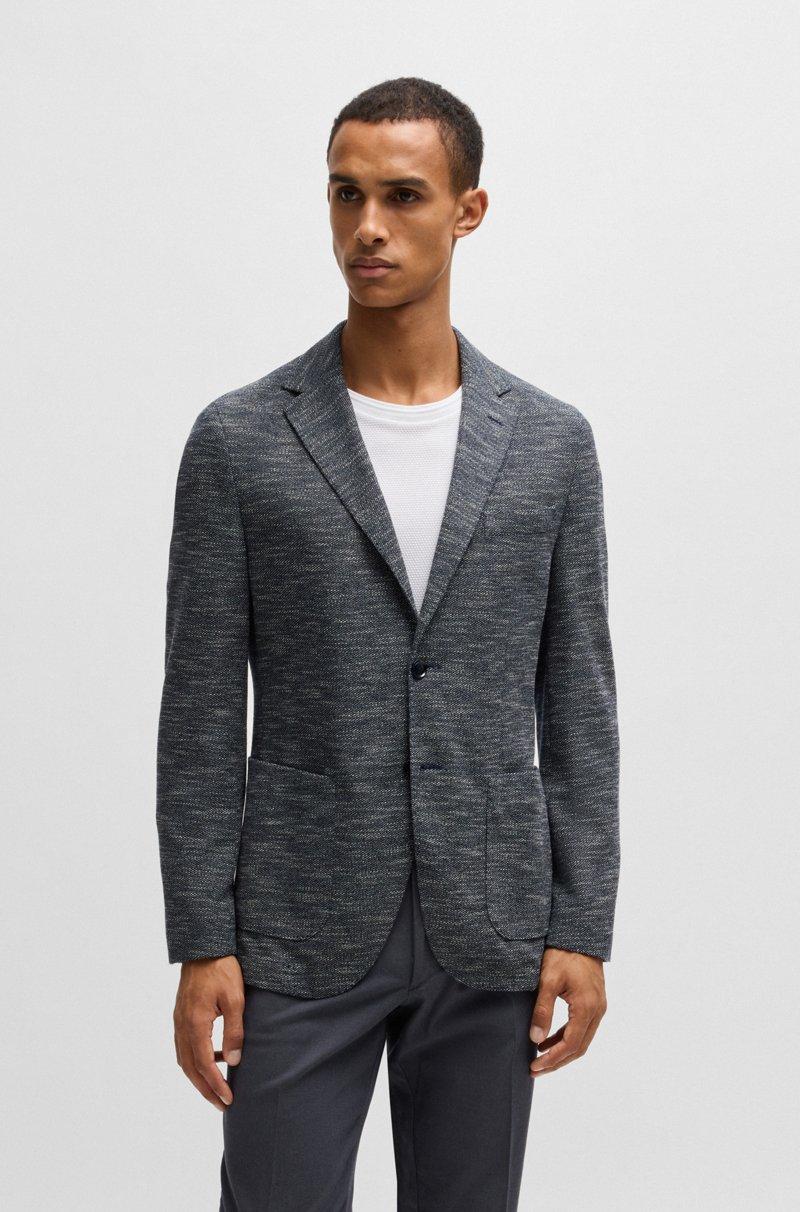 Hugo Boss Chaqueta regular fit de tejido elástico con microestampado