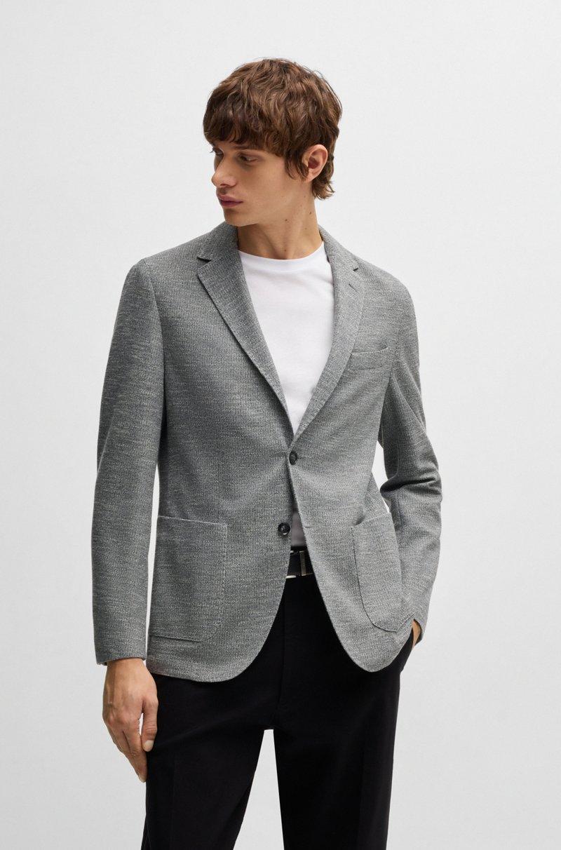 Hugo Boss Chaqueta regular fit de tejido elástico con microestampado