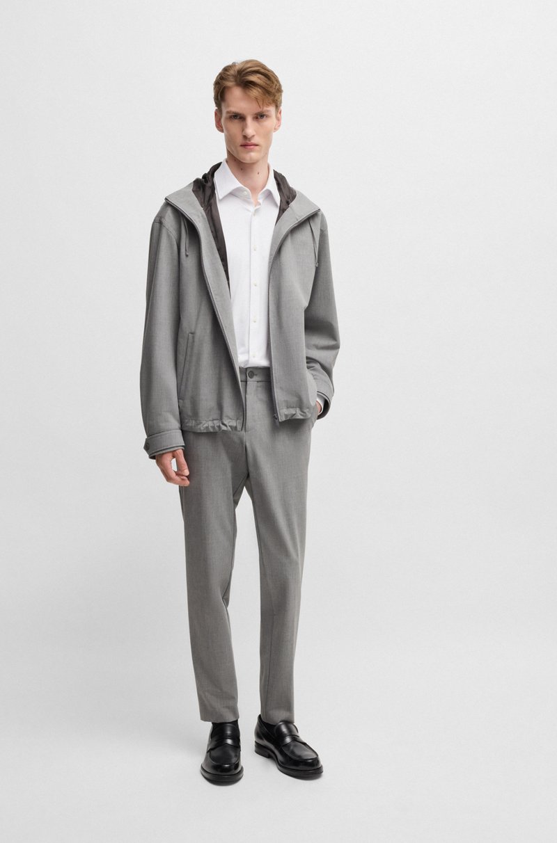 Hugo Boss Chaqueta Regular Fit De Tejido Técnico Elástico