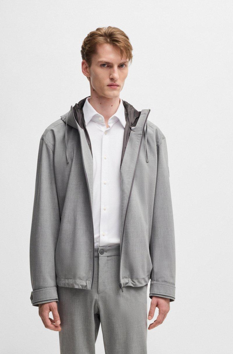 Hugo Boss Chaqueta regular fit de tejido técnico elástico