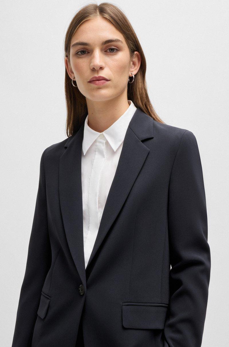 Hugo Boss Chaqueta Regular Fit En Crepé Resistente A Las Arrugas