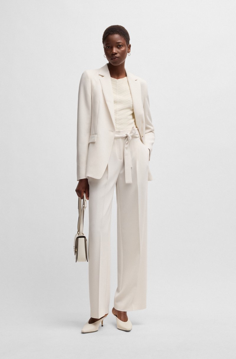 Hugo Boss Chaqueta Regular Fit En Crepé Resistente A Las Arrugas