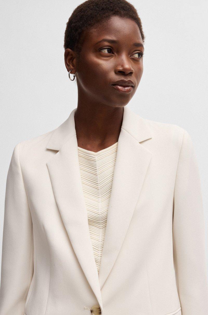 Hugo Boss Chaqueta Regular Fit En Crepé Resistente A Las Arrugas