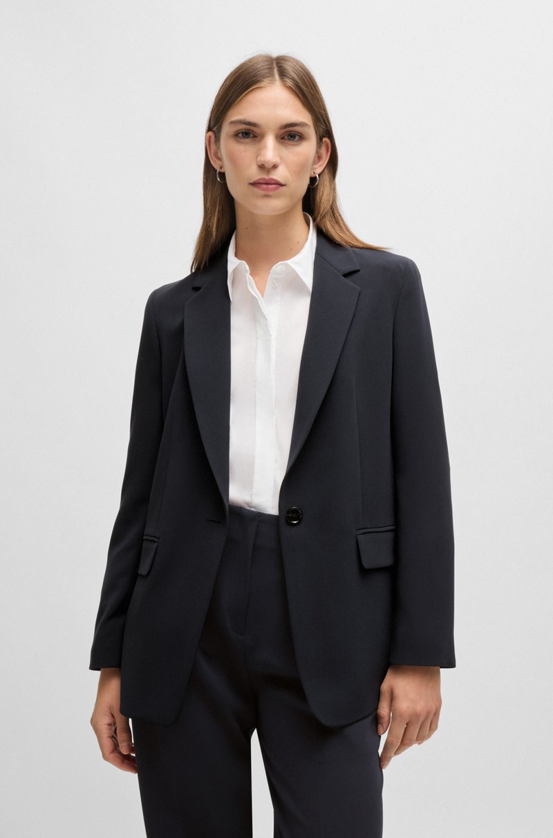 Hugo Boss Chaqueta regular fit en crepé resistente a las arrugas