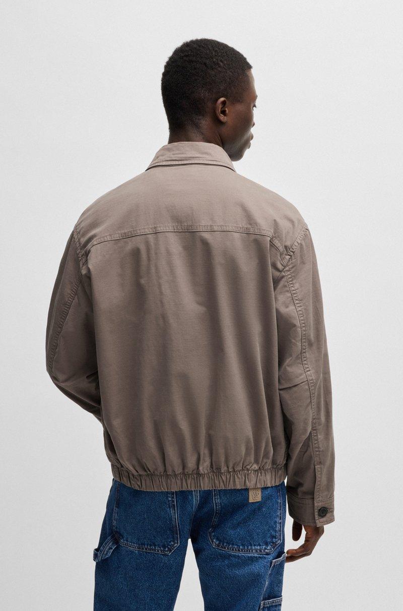 Hugo Boss Chaqueta Relaxed Fit De Sarga De Algodón Elástico