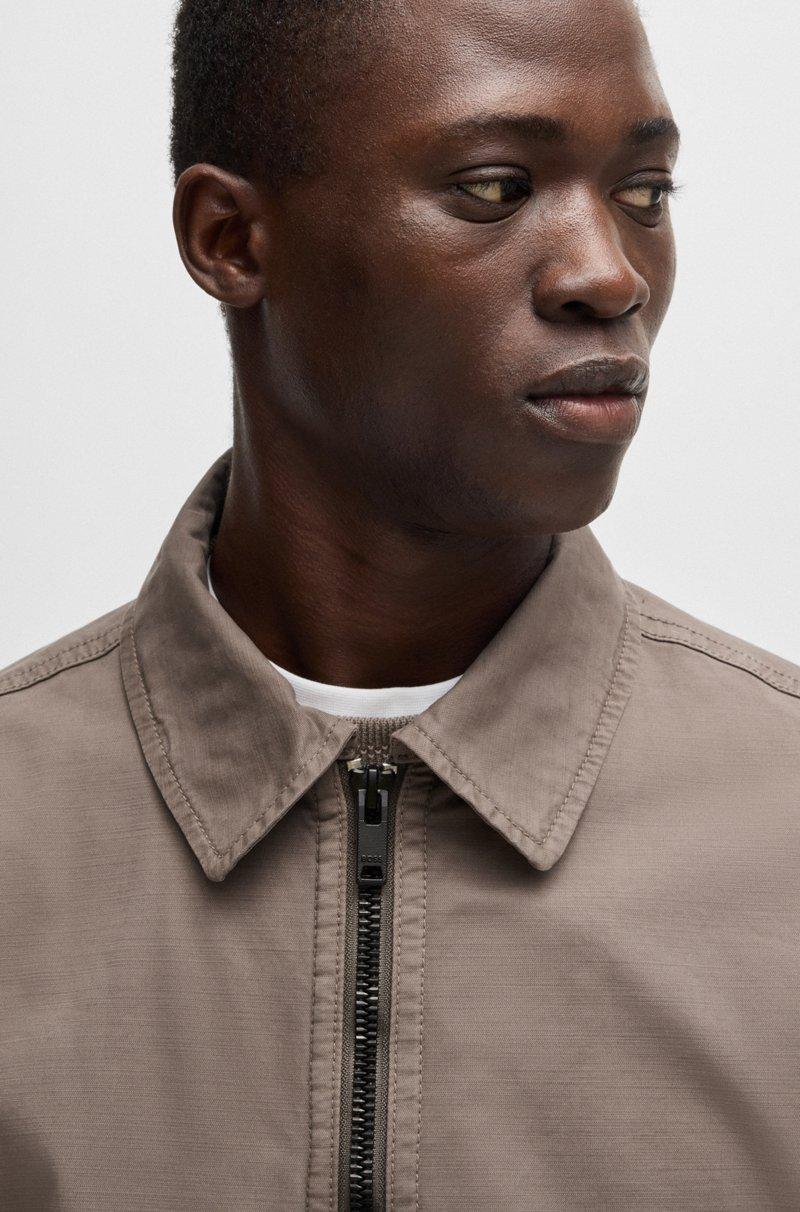 Hugo Boss Chaqueta Relaxed Fit De Sarga De Algodón Elástico