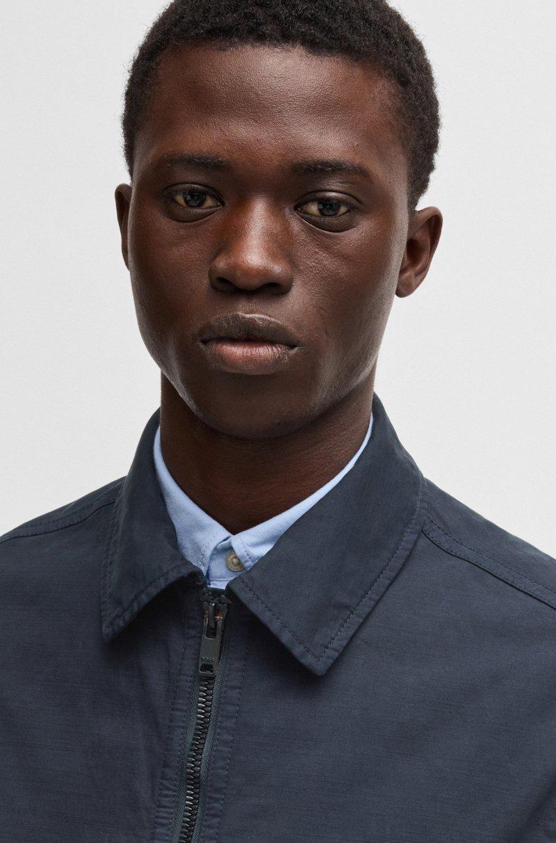 Hugo Boss Chaqueta Relaxed Fit De Sarga De Algodón Elástico