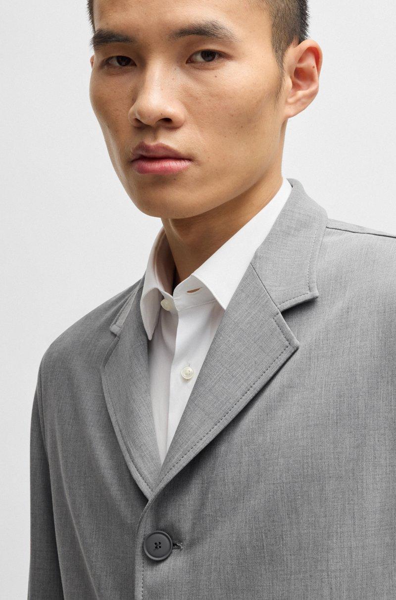 Hugo Boss Chaqueta Relaxed Fit En Tejido Elástico Aglomerado