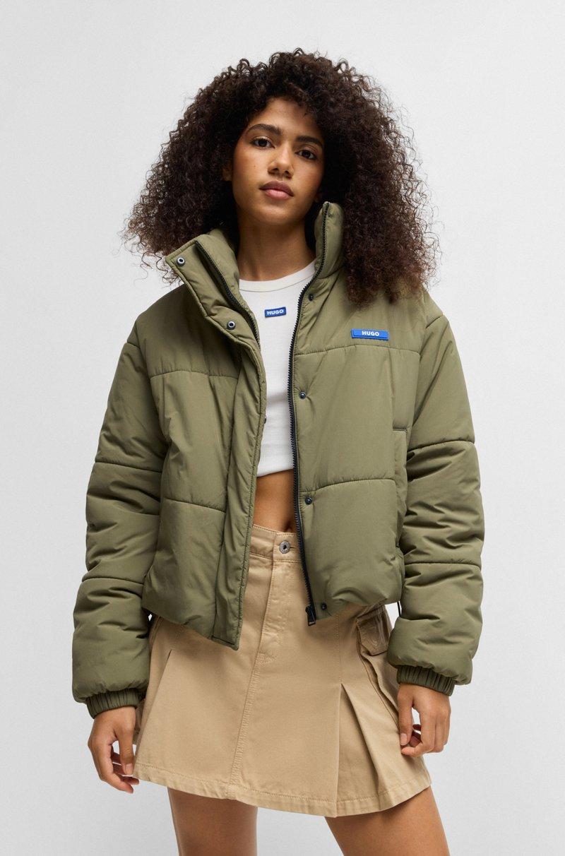 Hugo Boss Chaqueta relaxed fit repelente al agua con insignia de logo de silicona