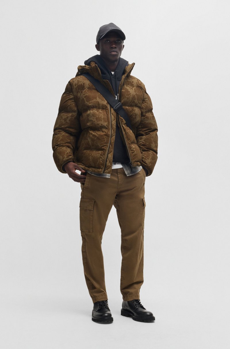 Hugo Boss Chaqueta Repelente Al Agua Con Capucha Y Mangas Extraíbles