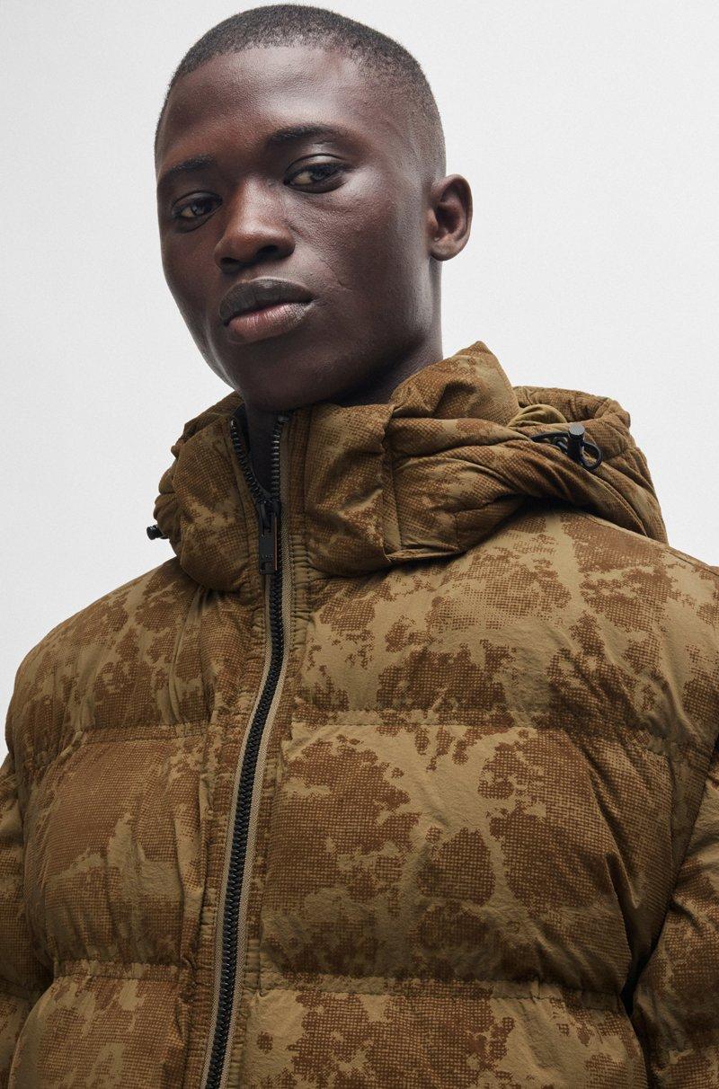 Hugo Boss Chaqueta Repelente Al Agua Con Capucha Y Mangas Extraíbles