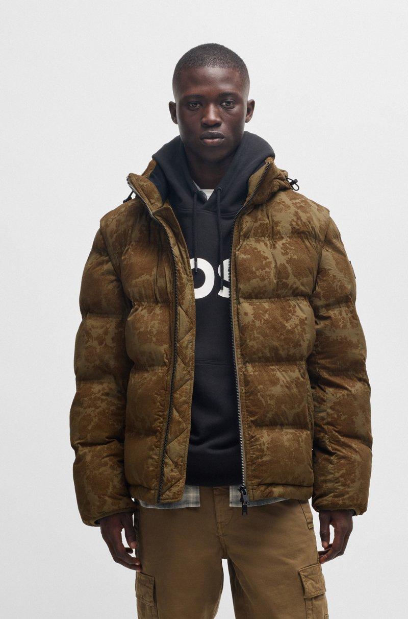 Hugo Boss Chaqueta repelente al agua con capucha y mangas extraíbles