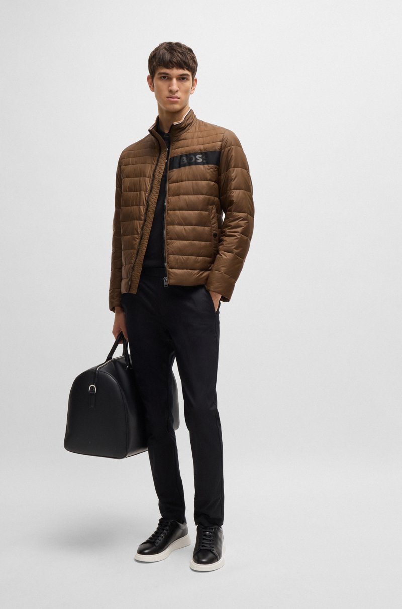 Hugo Boss Chaqueta Repelente Al Agua Con Cinta De Logo En 3D