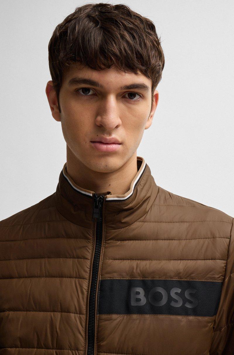 Hugo Boss Chaqueta Repelente Al Agua Con Cinta De Logo En 3D