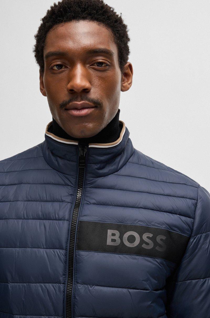 Hugo Boss Chaqueta Repelente Al Agua Con Cinta De Logo En 3D