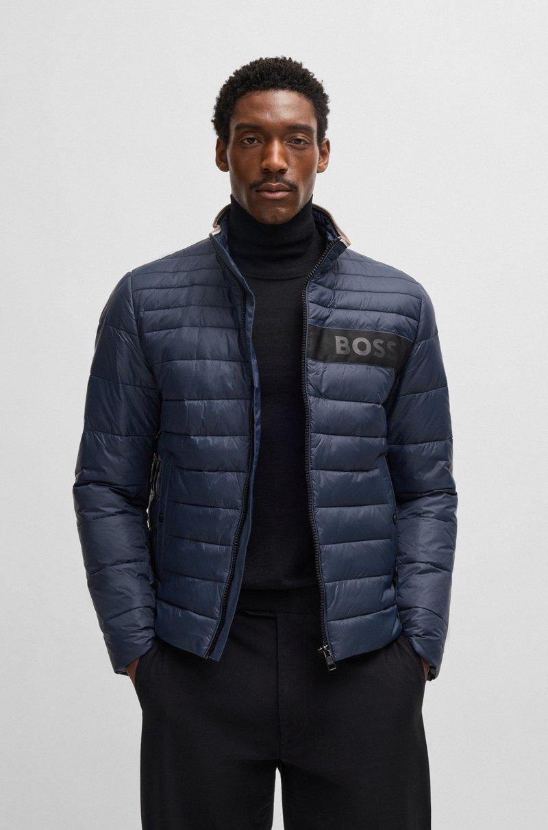 Hugo Boss Chaqueta repelente al agua con cinta de logo en 3D