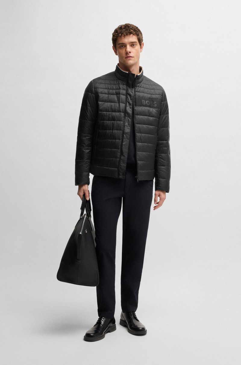 Hugo Boss Chaqueta Repelente Al Agua Con Cinta De Logo En 3D