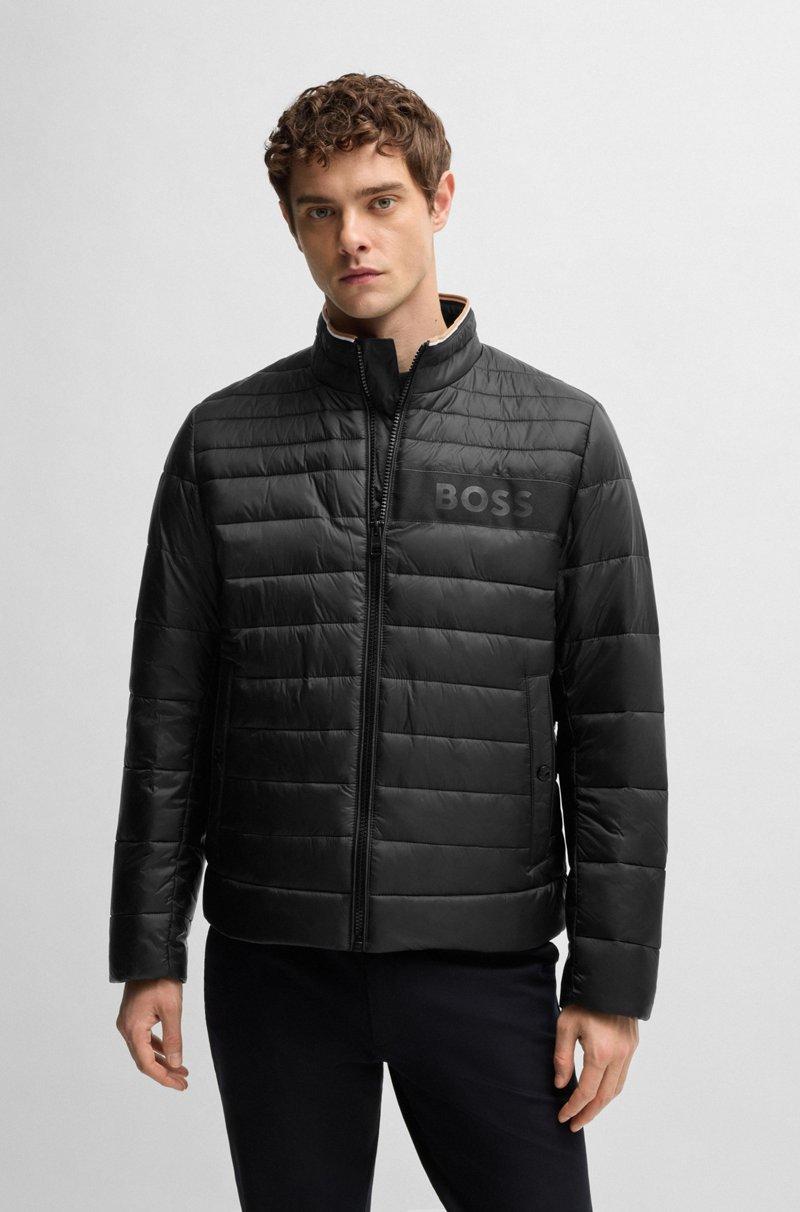Hugo Boss Chaqueta repelente al agua con cinta de logo en 3D