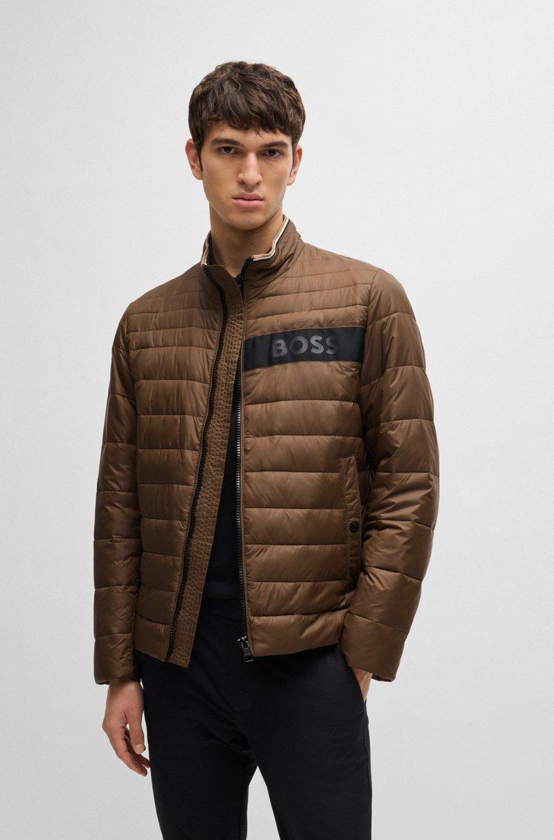 Hugo Boss Chaqueta repelente al agua con cinta de logo en 3D