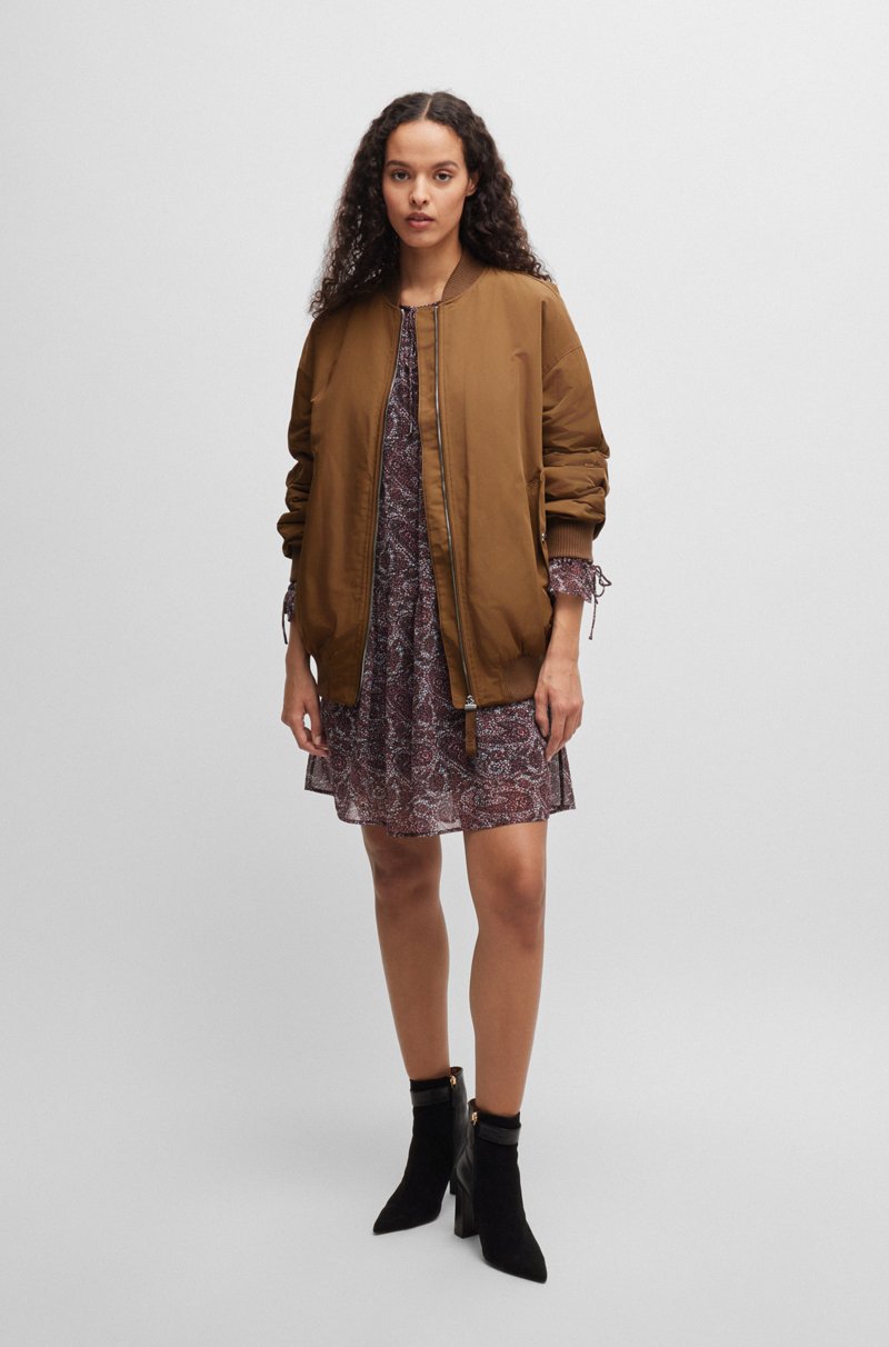 Hugo Boss Chaqueta Repelente Al Agua Con Cremallera Con Detalle De La Marca