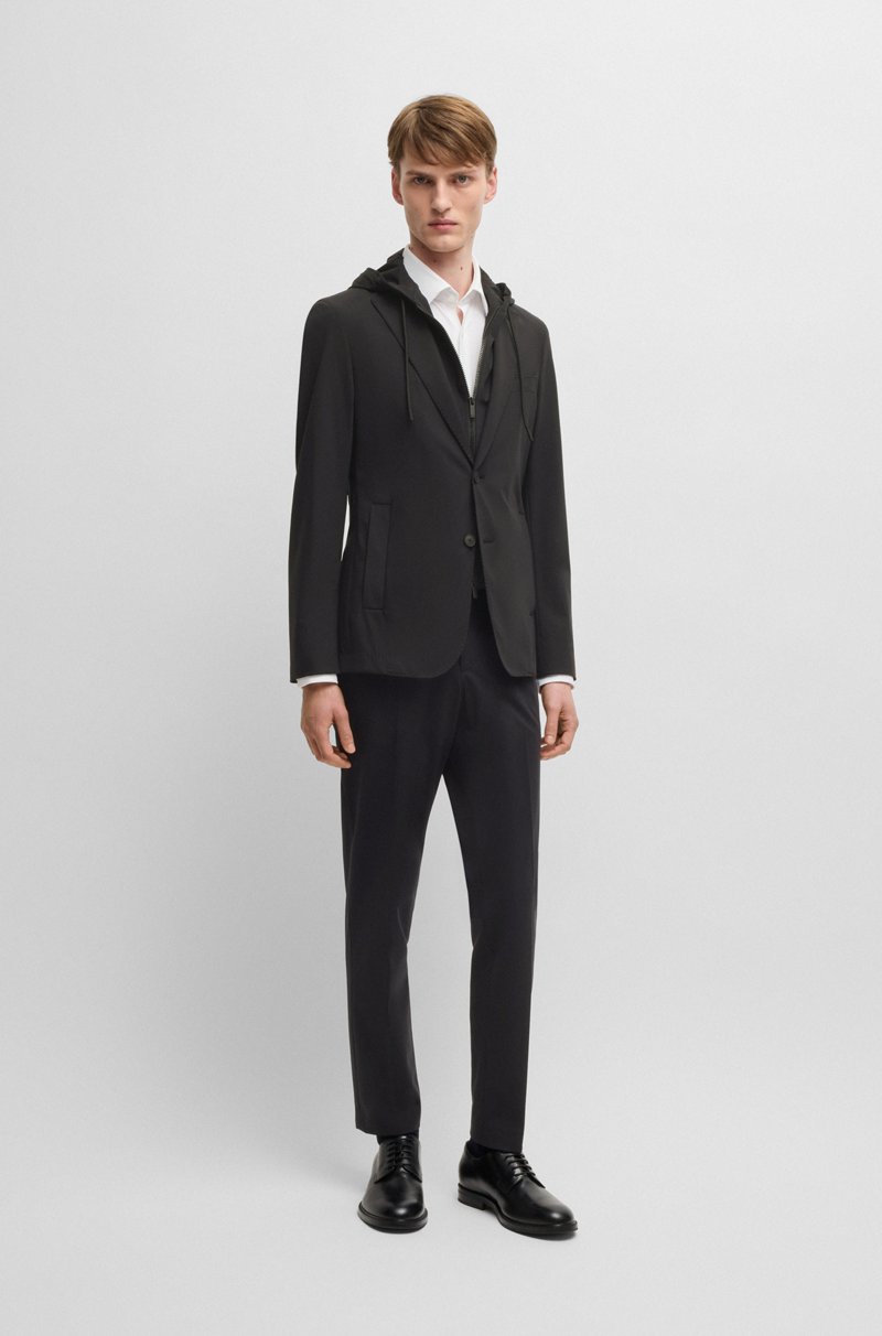 Hugo Boss Chaqueta Slim Fit Con Capucha Interior Extraíble