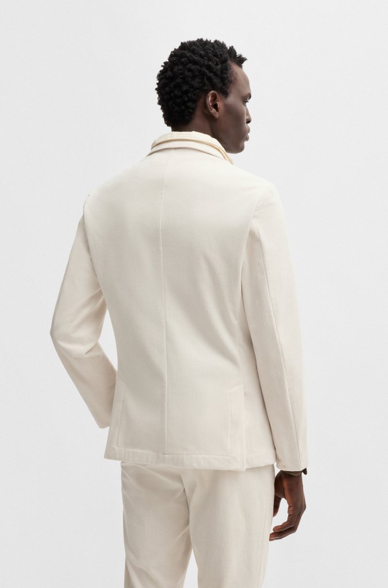 Hugo Boss Chaqueta Slim Fit De Pana Elástica Técnica