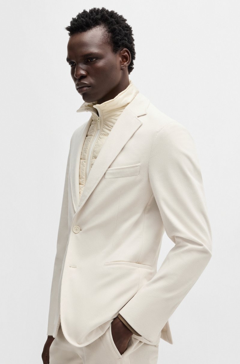 Hugo Boss Chaqueta Slim Fit De Pana Elástica Técnica