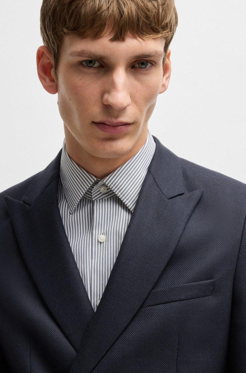 Hugo Boss Chaqueta Slim Fit De Paño Elástico Con Microestampado