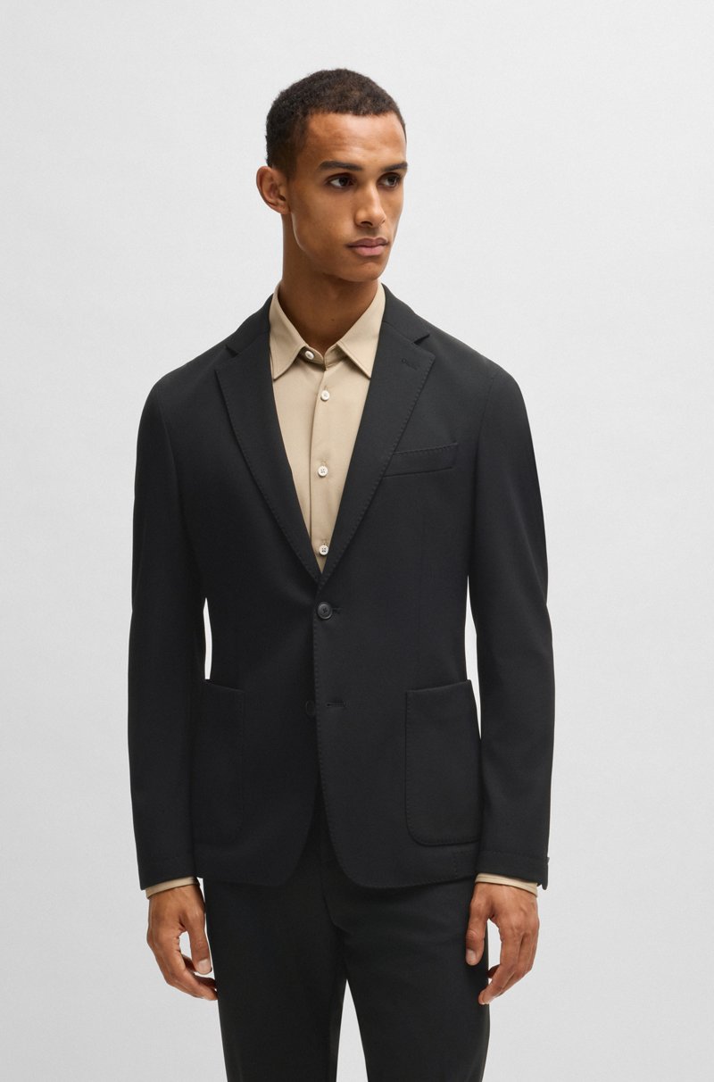 Hugo Boss Chaqueta slim fit de tejido elástico lavable