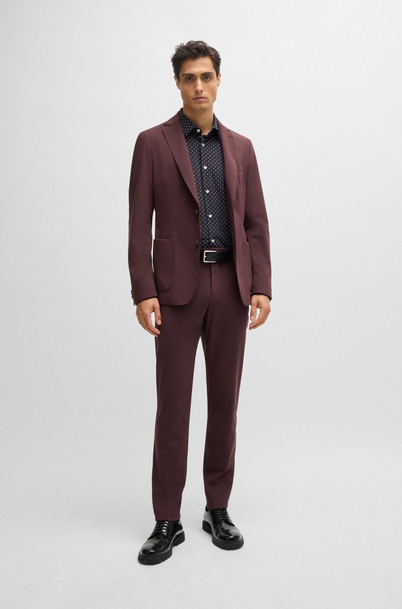 Hugo Boss Chaqueta Slim Fit En Punto Elástico Técnico