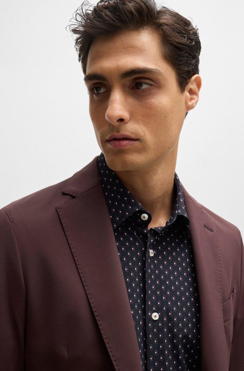 Hugo Boss Chaqueta Slim Fit En Punto Elástico Técnico