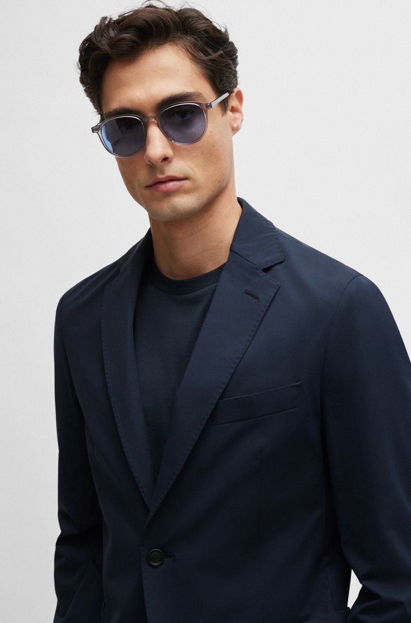 Hugo Boss Chaqueta Slim Fit En Punto Técnico Elástico