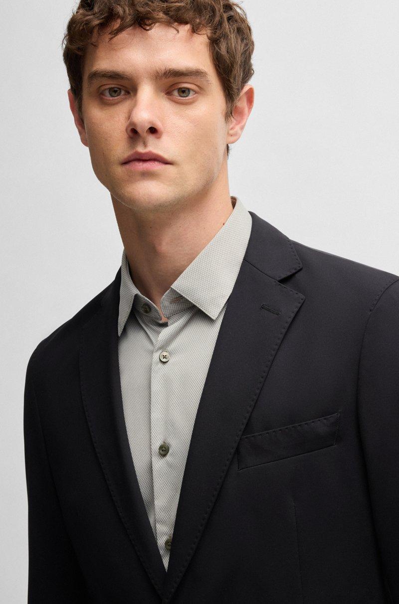 Hugo Boss Chaqueta Slim Fit En Punto Técnico Elástico