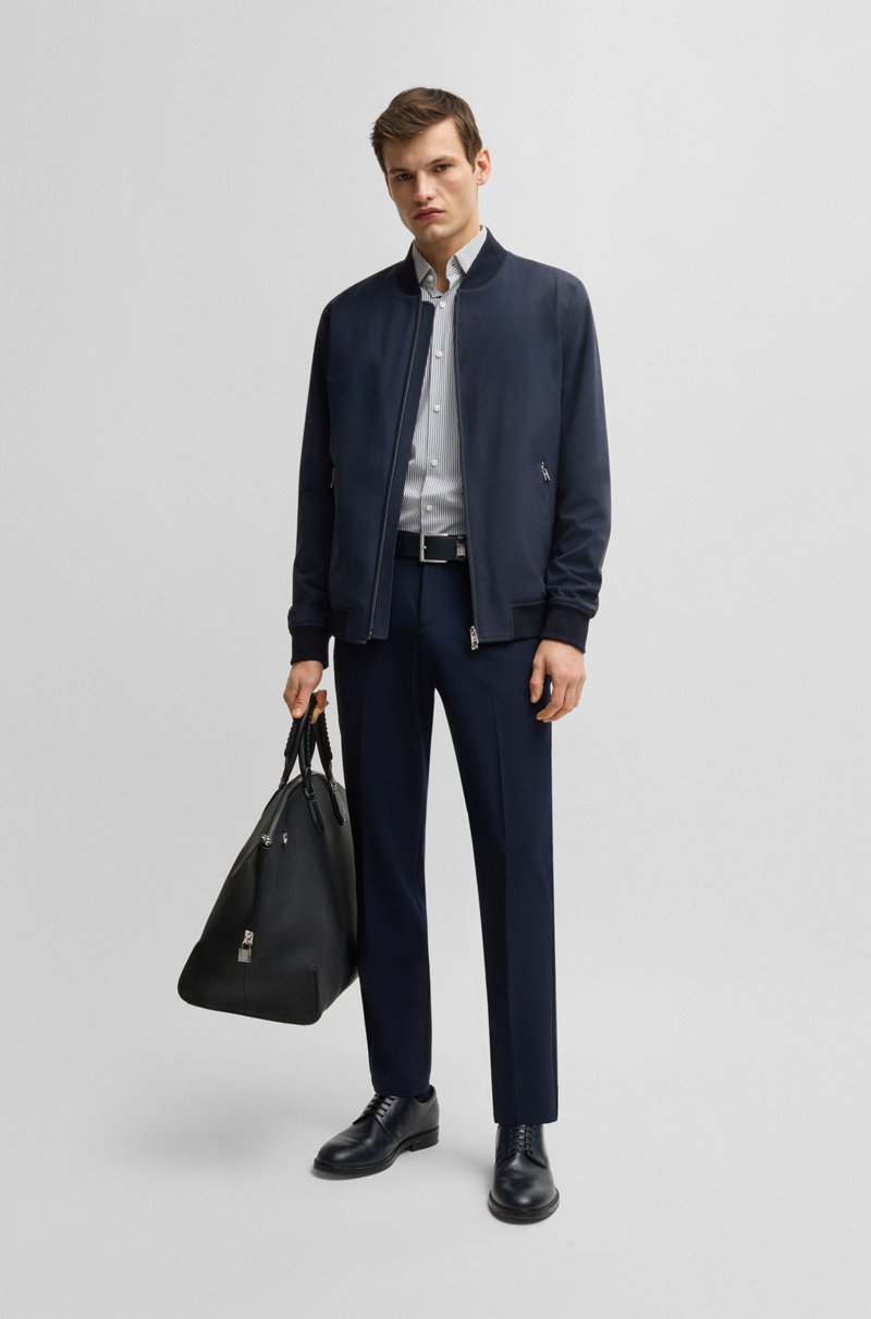 Hugo Boss Chaqueta Slim Fit En Punto Técnico Elástico