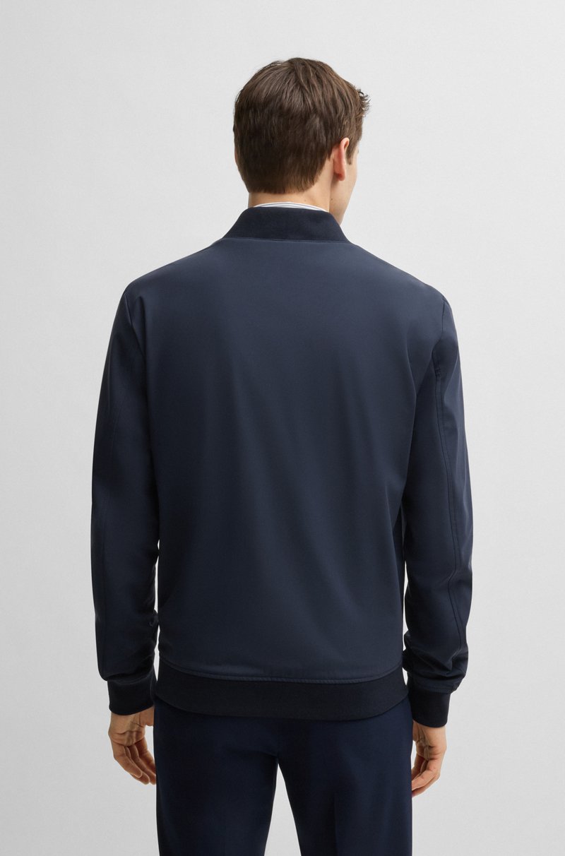 Hugo Boss Chaqueta Slim Fit En Punto Técnico Elástico