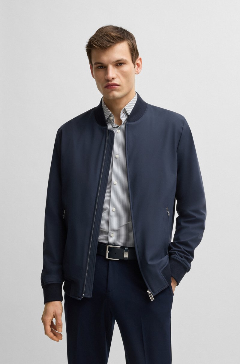 Hugo Boss Chaqueta slim fit en punto técnico elástico