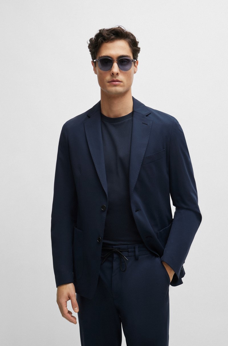 Hugo Boss Chaqueta slim fit en punto técnico elástico