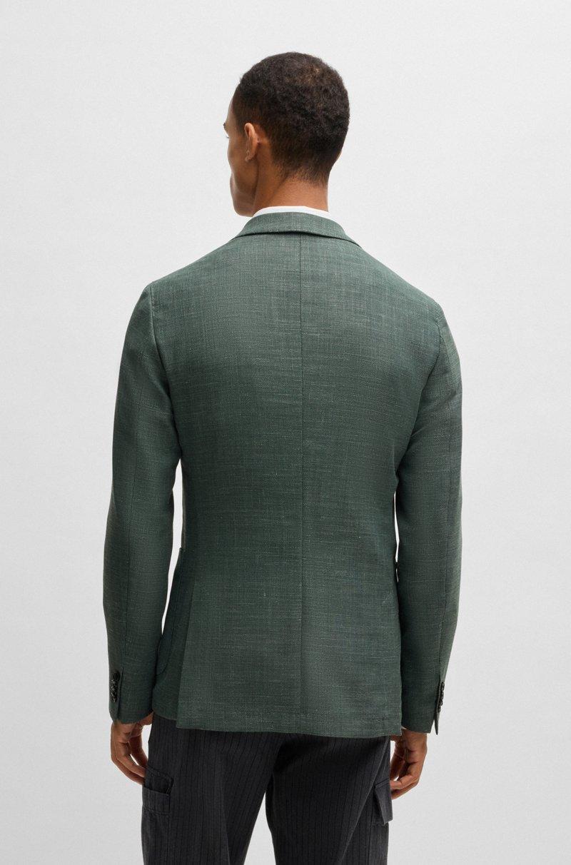 Hugo Boss Chaqueta Slim Fit En Tejido Elástico Jaspeado