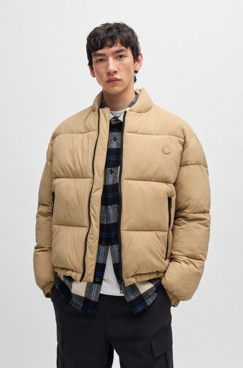 Hugo Boss Chaqueta slim fit repelente al agua con insignia de logo