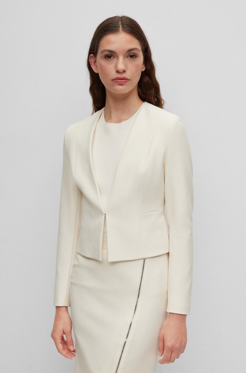Hugo Boss Chaquetilla slim fit con un diseño sin cuello