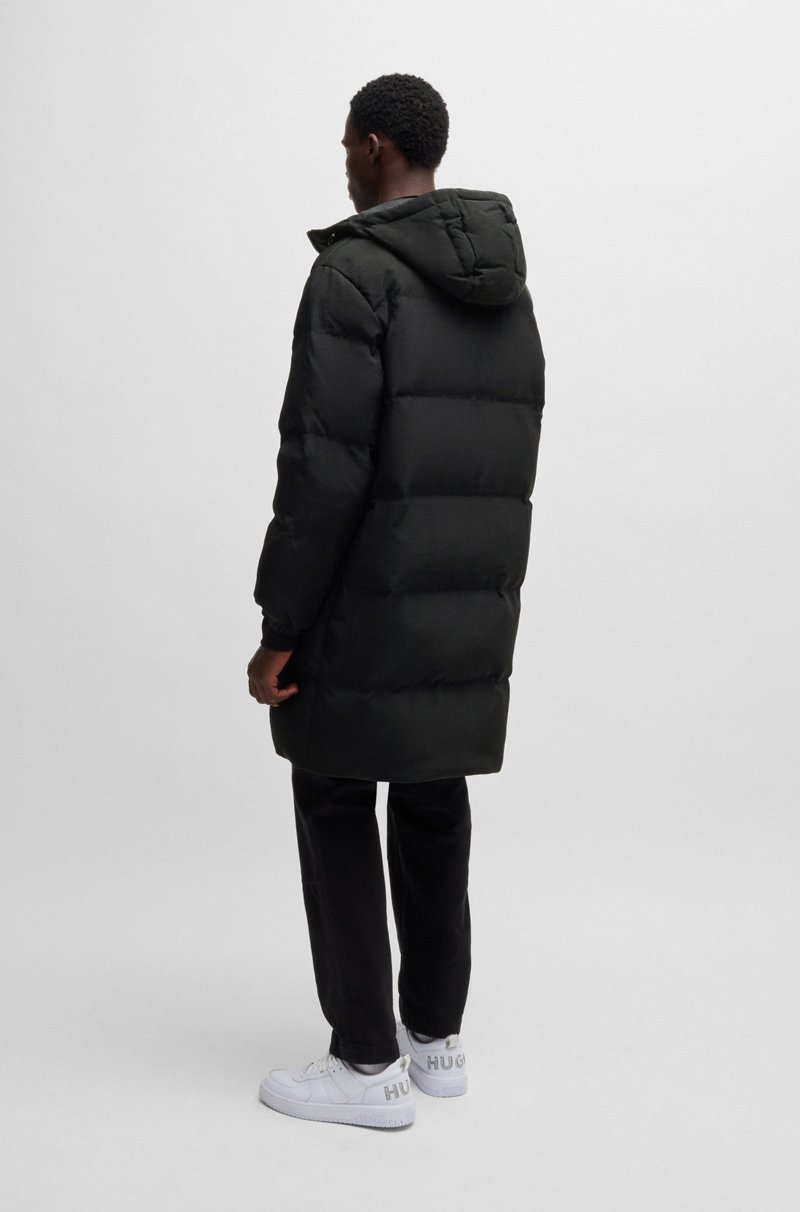 Hugo Boss Chaquetón Acolchado Regular Fit En Tejido Repelente Al Agua