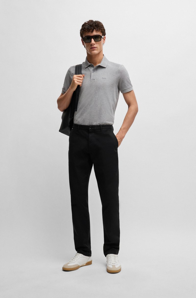 Hugo Boss Chinos Regular Fit En Tejido De Gabardina De Algodón Elástico