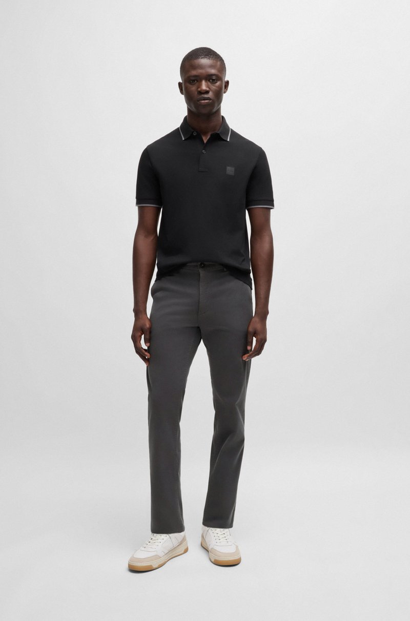Hugo Boss Chinos Slim Fit De Raso De Algodón Elástico