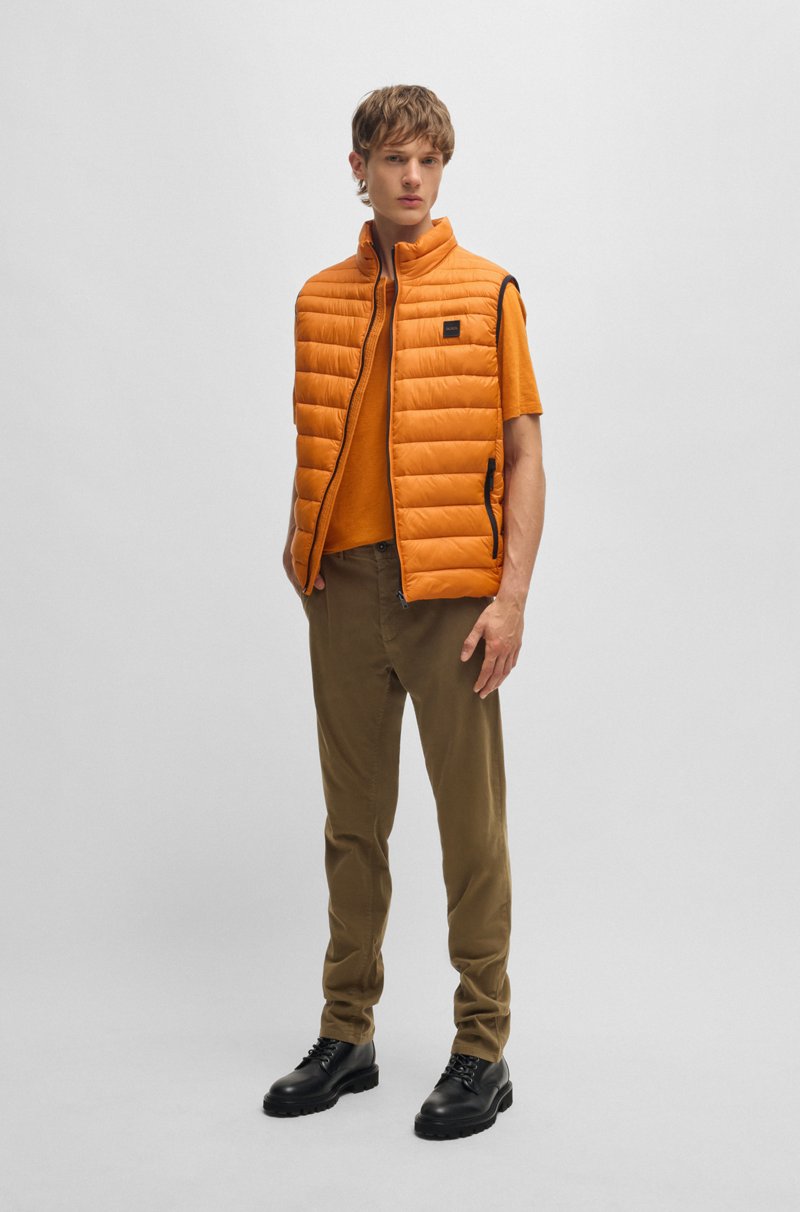 Hugo Boss Chinos Slim Fit De Raso De Algodón Elástico