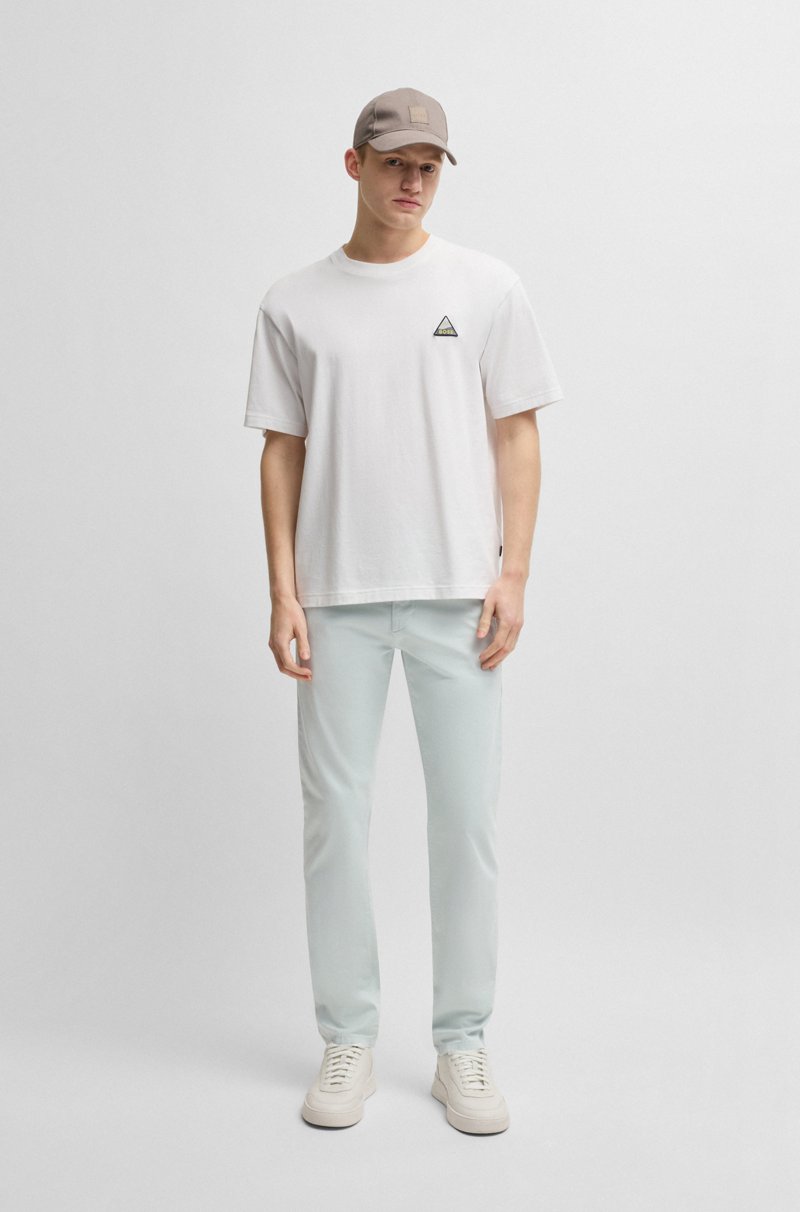 Hugo Boss Chinos Slim Fit De Raso De Algodón Elástico