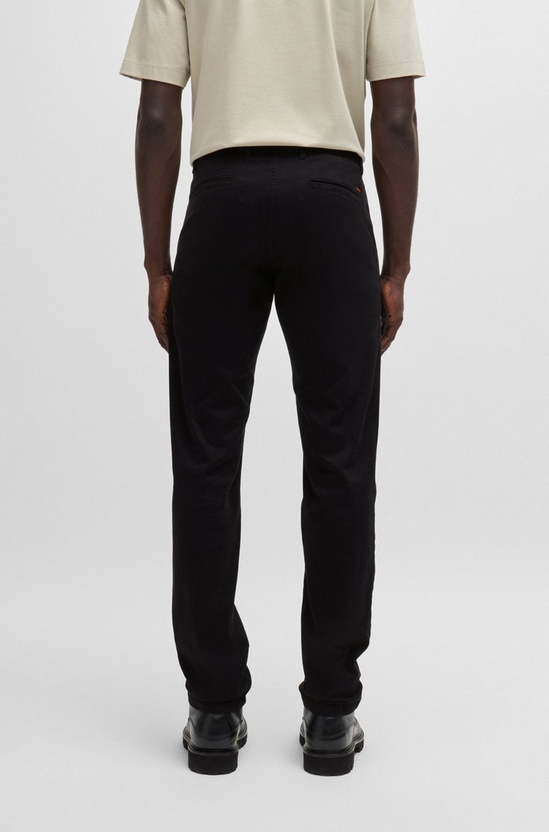 Hugo Boss Chinos Slim Fit De Raso De Algodón Elástico