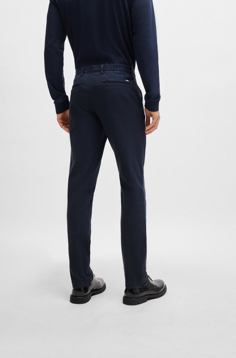 Hugo Boss Chinos Slim Fit En Mezcla De Algodón Elástico